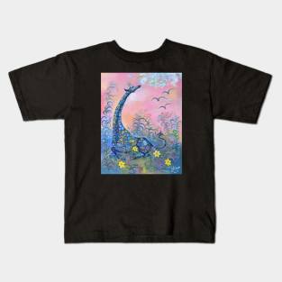 Surrealism-Contemplating Giraffe Kids T-Shirt